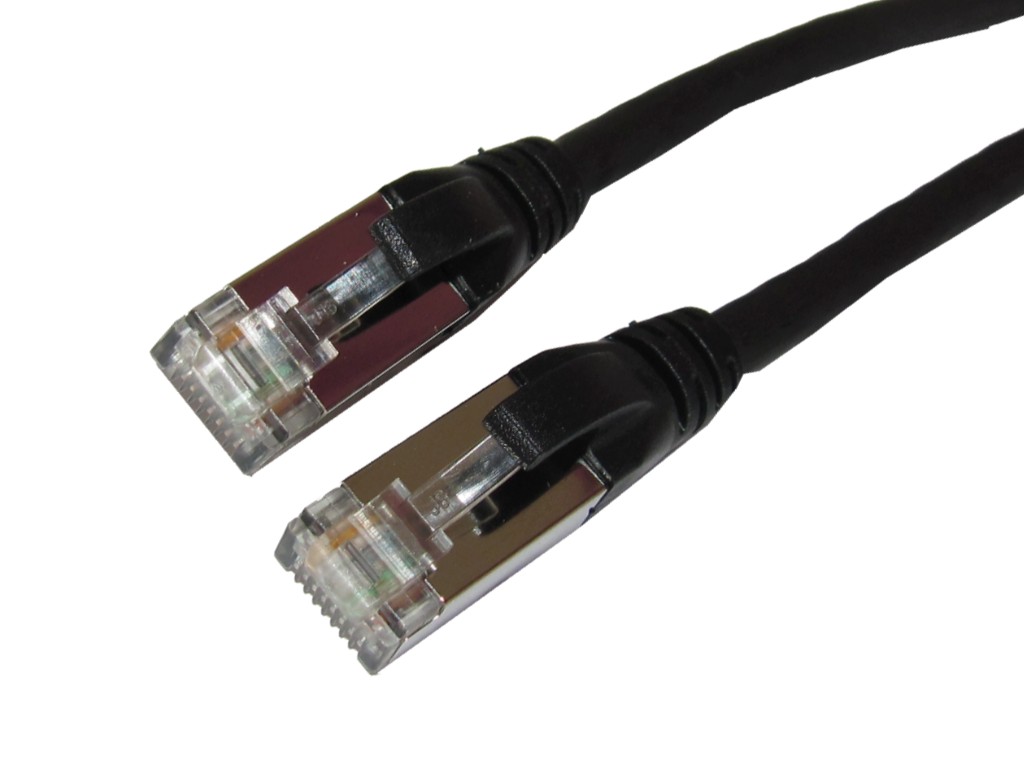 RJ45 S/FTP Patchkabel Cat.6A 10 Gigabit schwarz