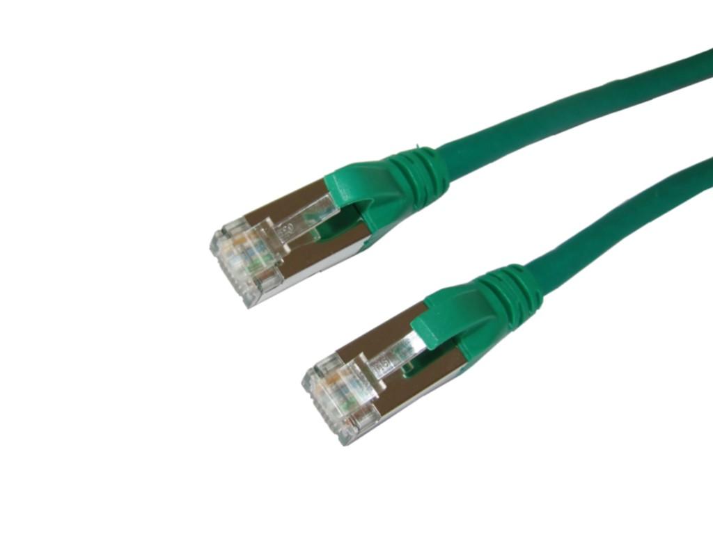 RJ45 S/FTP Patchkabel Cat.6A 10 Gigabit grün