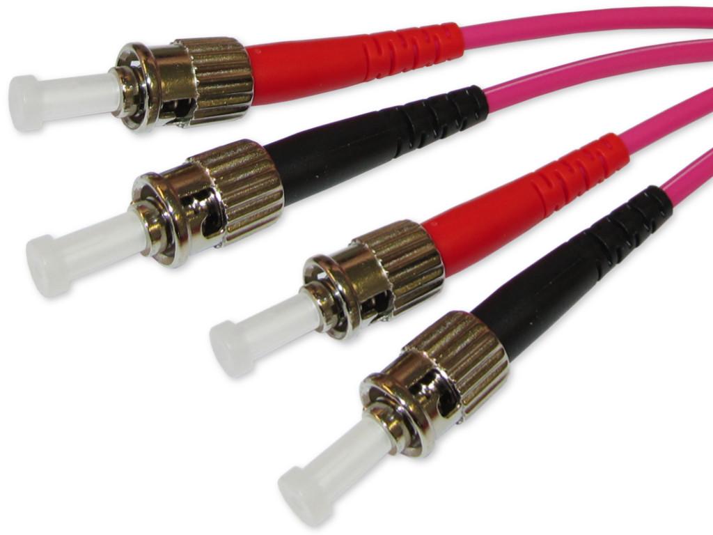 ST-ST duplex Patchkabel multimode 50/125µm OM4