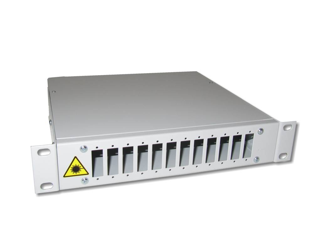 10" LWL Spleißbox 1HE für 12 SC-duplex bzw. LC-Quad unbestückt