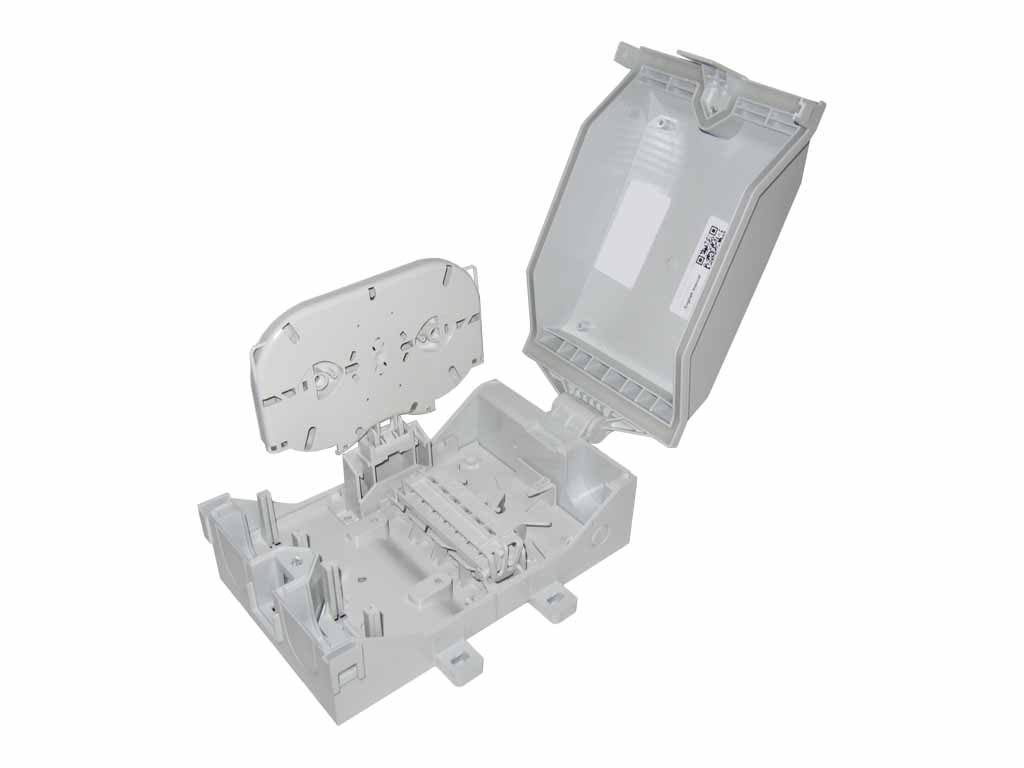 LWL FTTH Hausverteiler IP65 für 12 SC simplex LC duplex bis 12 Spleiße