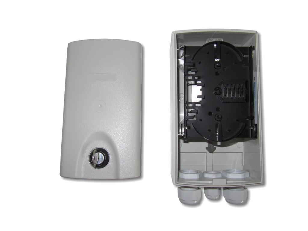 LWL FTTH Wandverteiler IP54 für 4x SC simplex oder LC duplex
