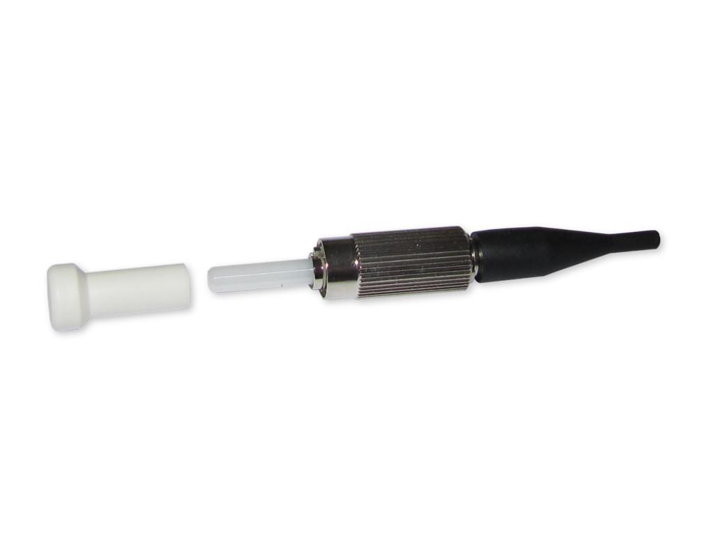 DIN-Stecker singlemode inkl. 0,9mm und Knickschutz schwarz
