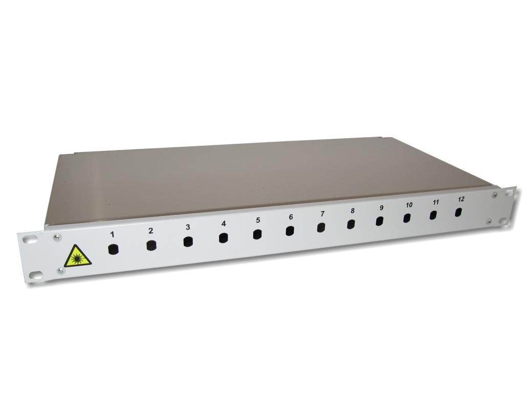 19" LWL Patchpanel 1HE für 12xST unbestückt