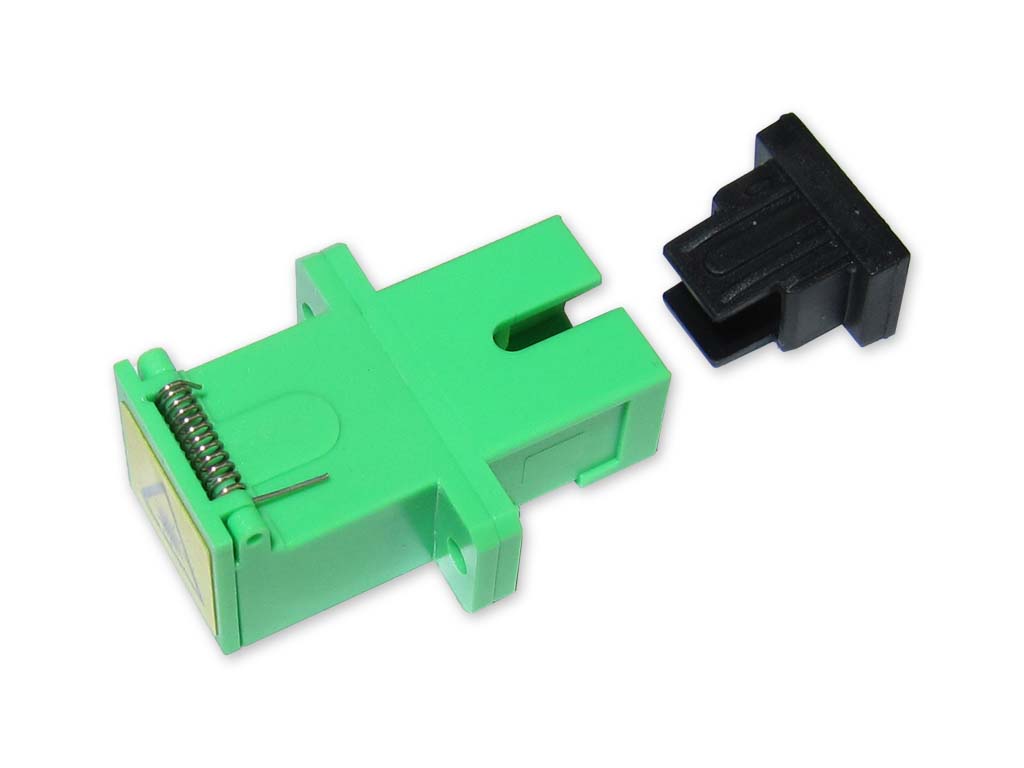 SC/APC simplex Kupplung mit Flansch und Laserschutz shutter