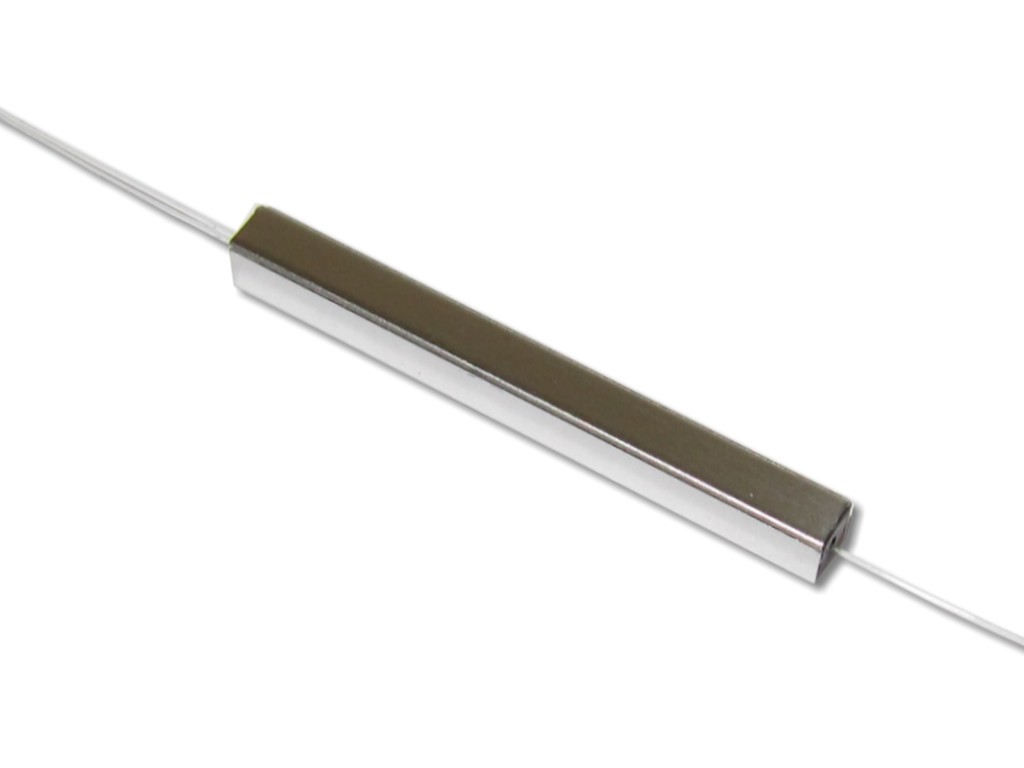 PLC Splitter 1x2  9/125µm G657A1 Minimodul beidseitig 2m 250µm Faser (ohne Stecker)