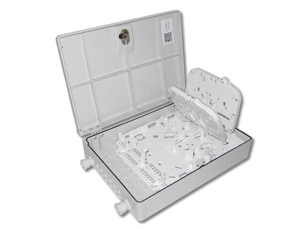 LWL FTTH Wandverteiler IP54 für 24 Fasern und 12 simplex duplex oder Quad Kupplungen