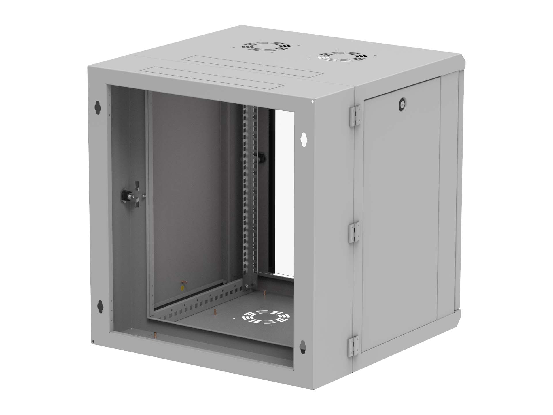 19" Wandschrank 12 HE zweiteilig 600mm tief mit Schwenkrahmen