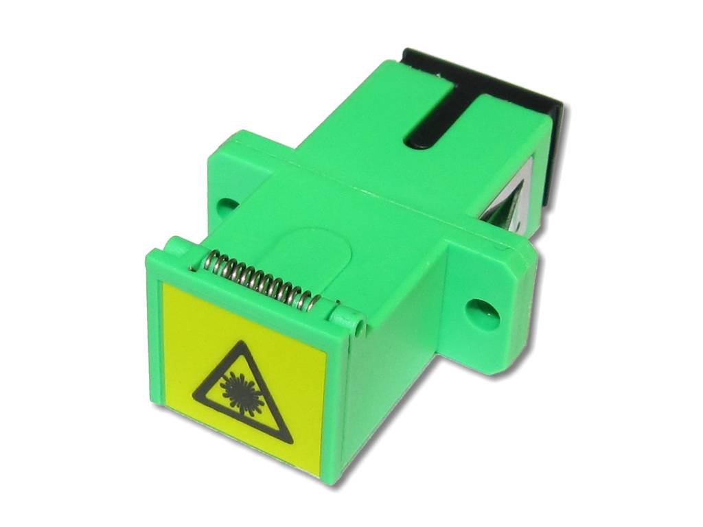SC APC simplex Kupplung singlemode mit Shutter mit Flansch