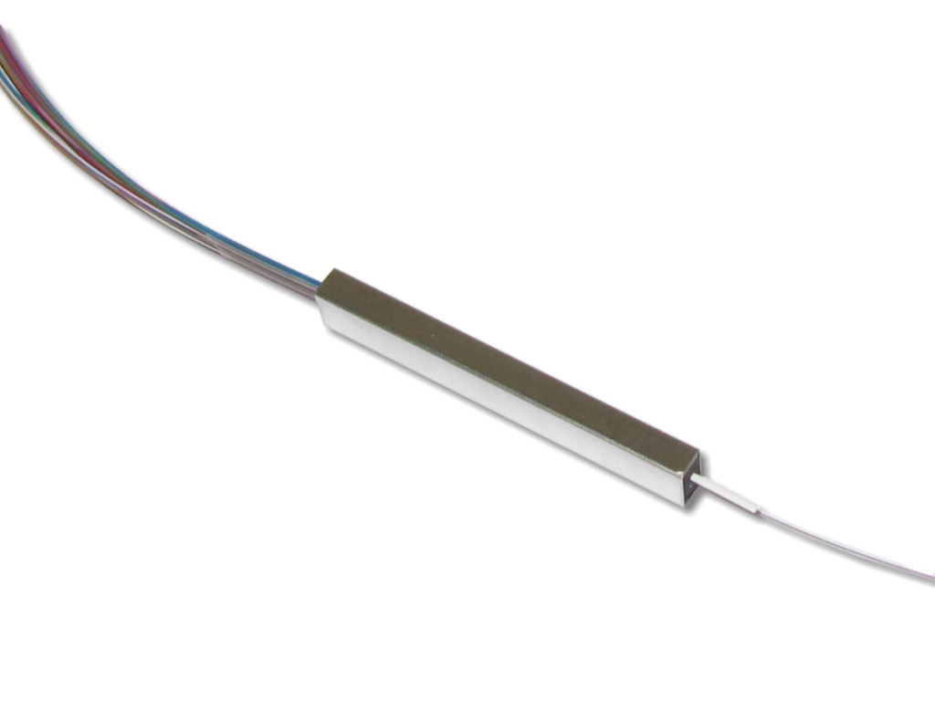 PLC Splitter 1x32  9/125µm G657A1 Minimodul beidseitig 2m 250µm Faser (ohne Stecker)