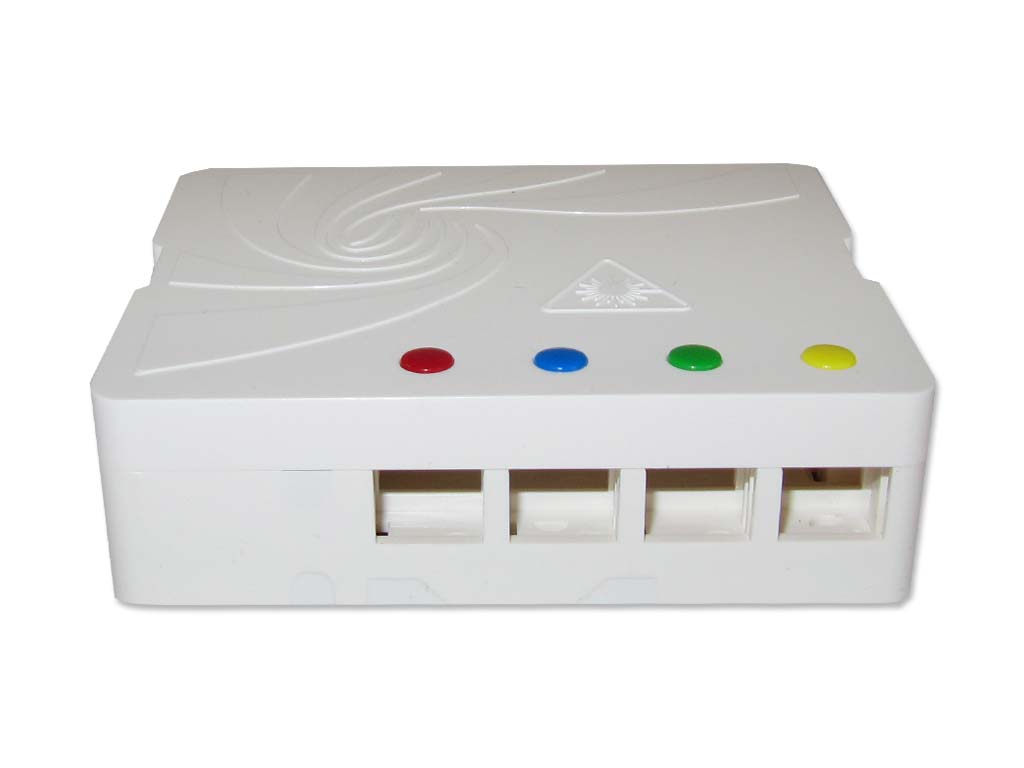 LWL FTTH Anschlussdose für 4x LC duplex oder 4x SC simplex unbestückt