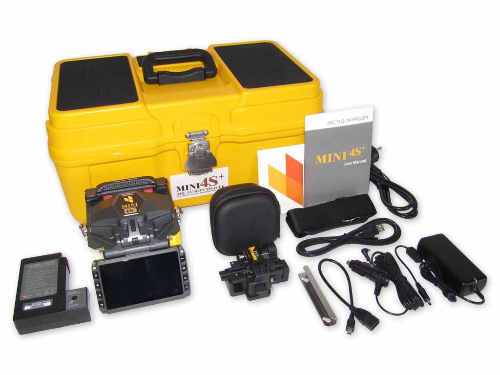 vollautomatisches LWL Spleißgerät Fiberfox Mini 4S+ mit mini50gb  Cleaver 