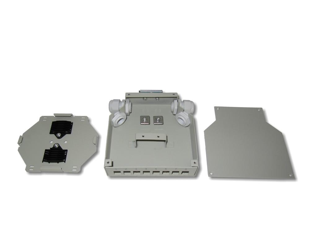 Glasfaser Wandverteiler 6x SC duplex oder LC quad für Hutschiene