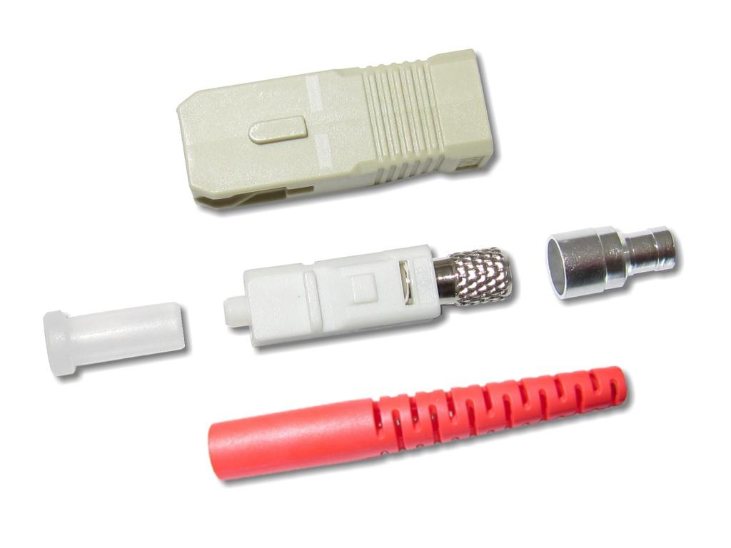 SC-Stecker multimode 3mm rot