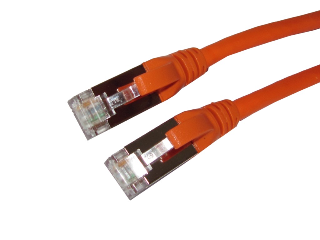 RJ45 S/FTP Patchkabel Cat.6A 10 Gigabit orange
