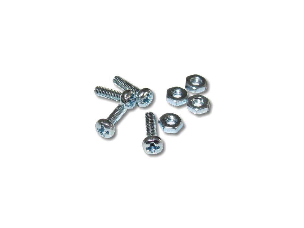 Schraube M2x8mm inkl. Mutter zur Montage von LWL Kupplungen