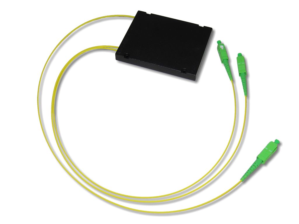PLC Splitter 1x2 9/125µm G657A1 2mm mit SC/APC Steckern