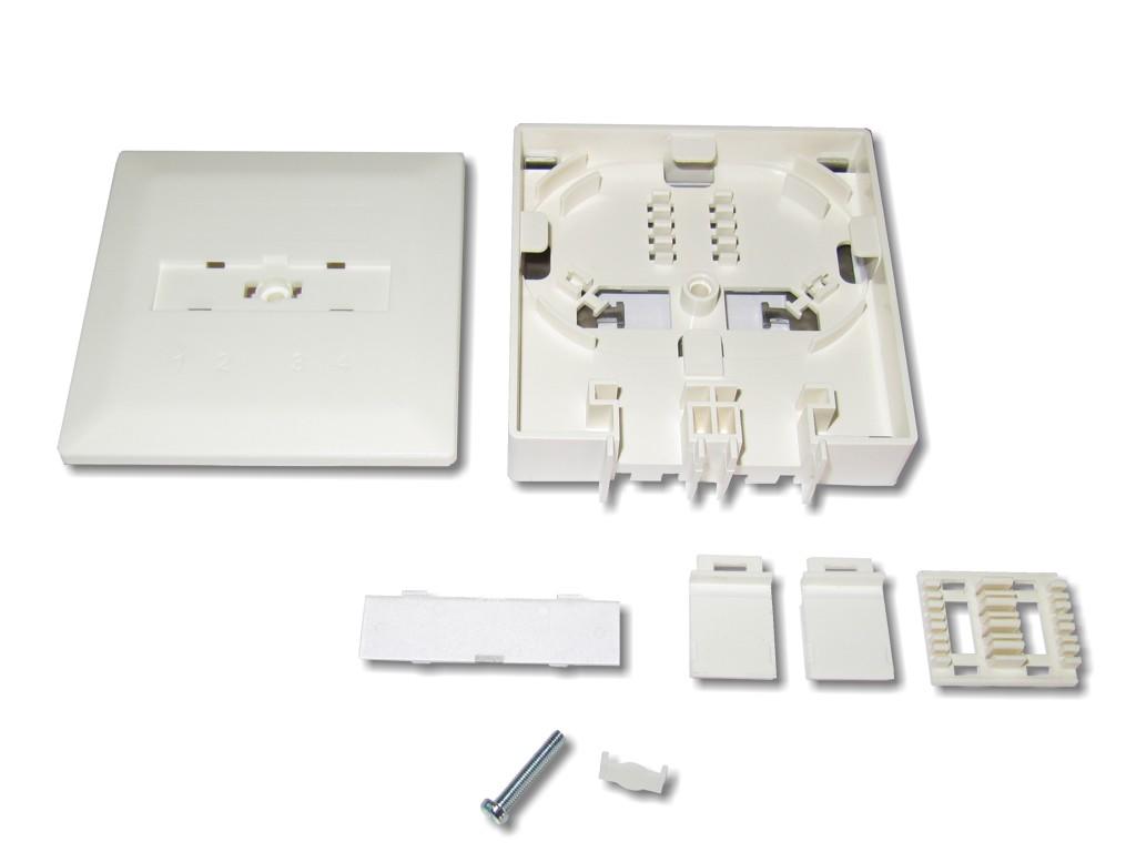LWL FTTH Anschlussdose für 2x LC duplex oder SC simplex