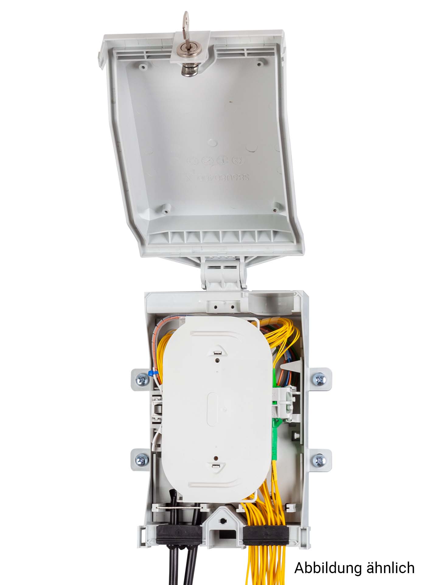 LWL FTTH Hausverteiler IP65 für 12 SC simplex LC duplex bis 12 Spleiße