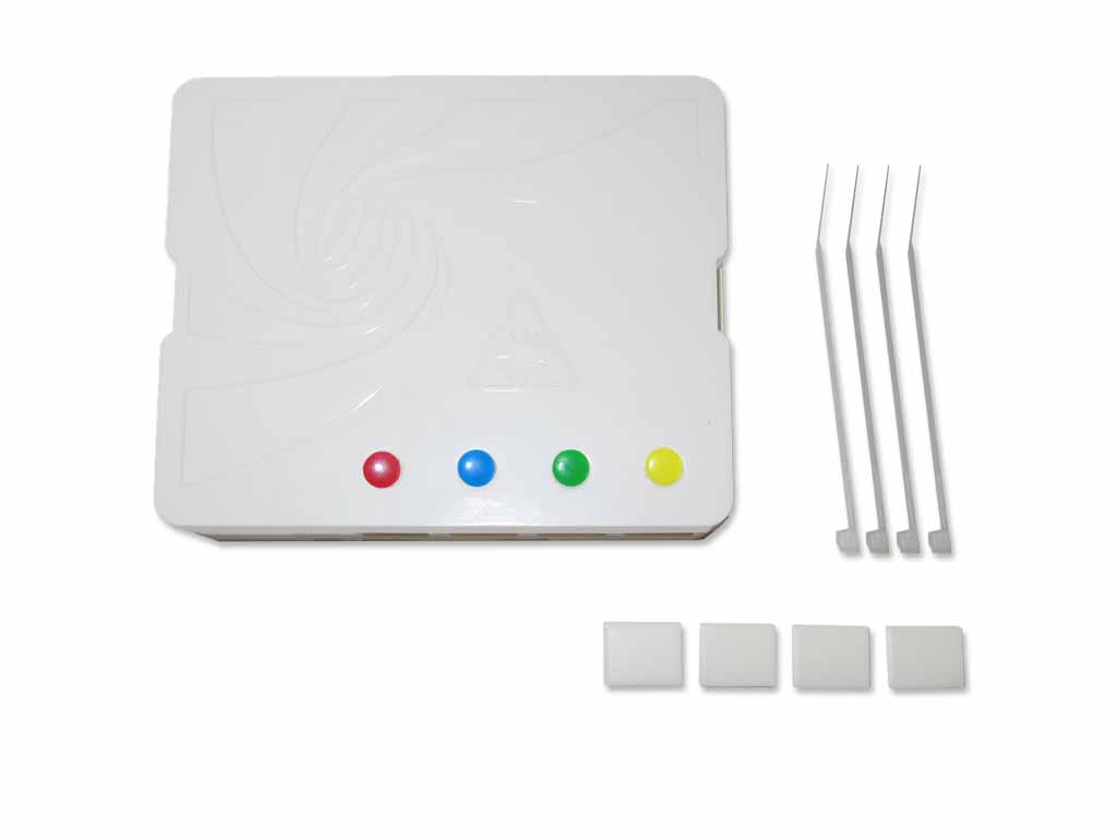 LWL FTTH Glasfaser Anschlussdose für 4x LC duplex oder 4x SC simplex unbestückt