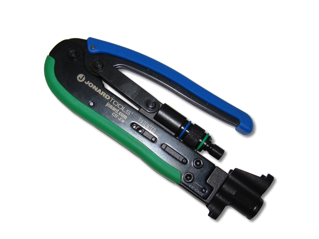 Jonard Dual CTF-230 Compression Tool Coax F Style Connectors l