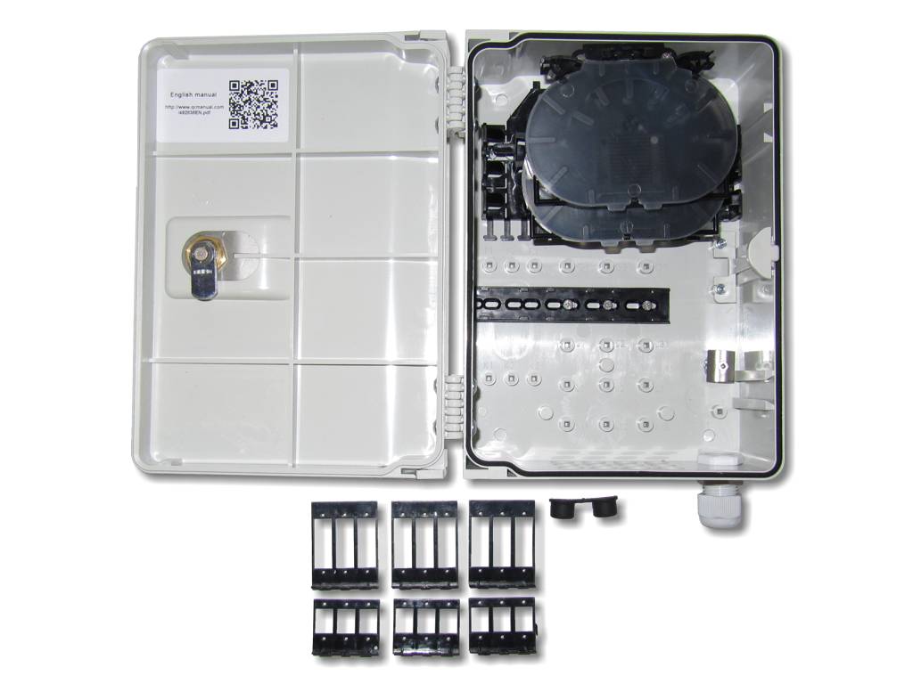FWB54-URMSH24 FTTH lwl IP54 hausverteiler 24 Fasern 6 LC quad