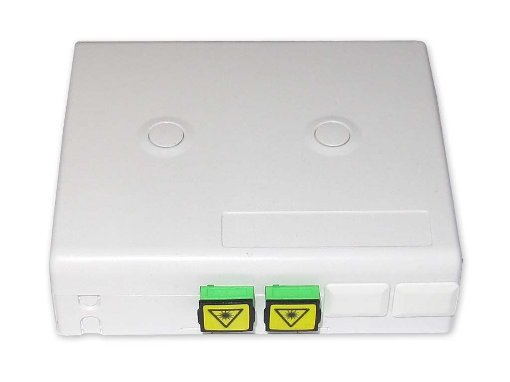 LWL FTTX Anschlussdose + 2 x SC APC simplex Kupplung mit Shutter