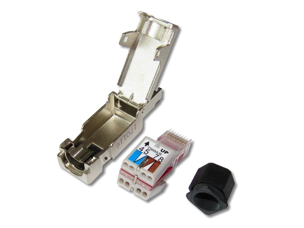 feldkonfektionierbarer Kat.6A RJ45 Stecker