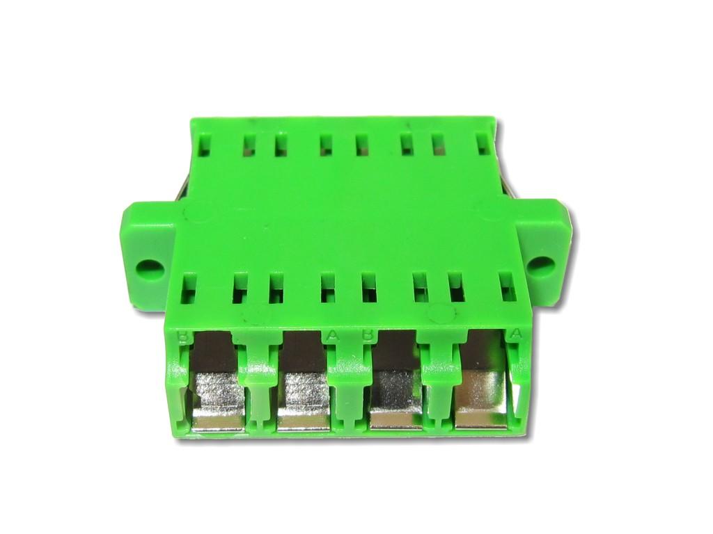 LC/APC quad (4-fach) LWL Kupplung singlemode mit internem Shutter