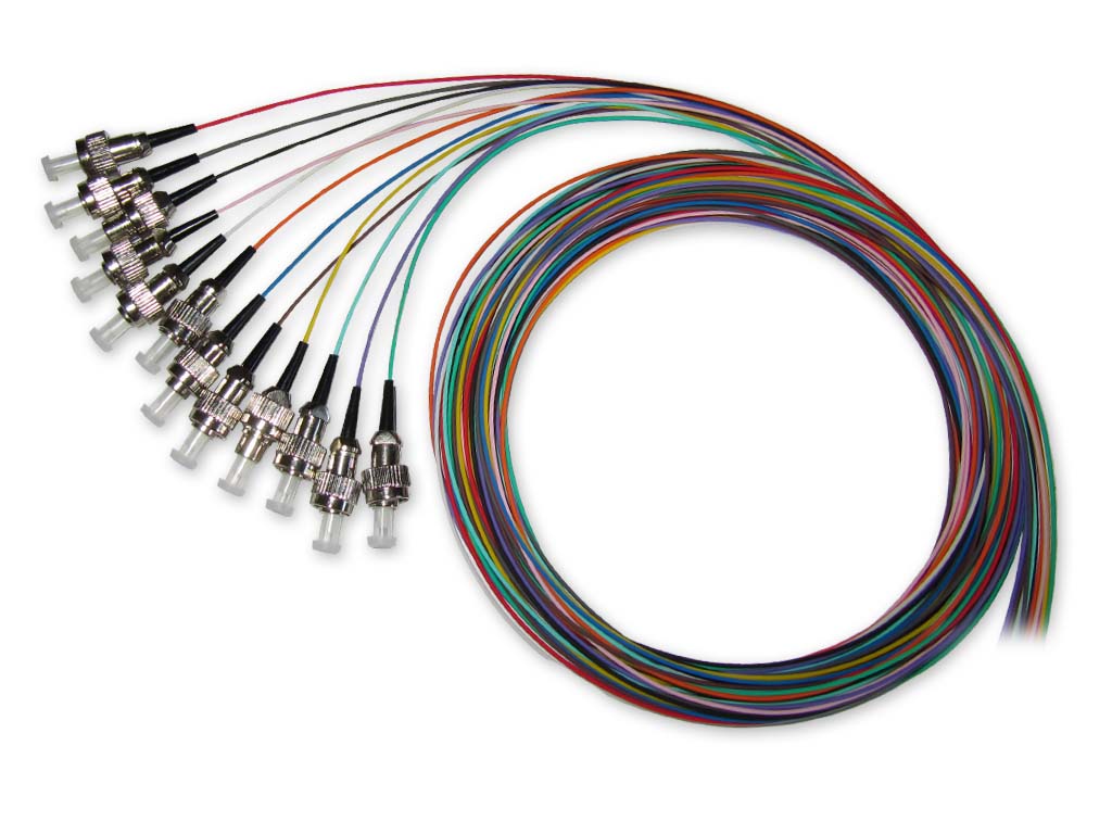 FC/PC Pigtail 50/125µm OM2 2m Set 12-farbig