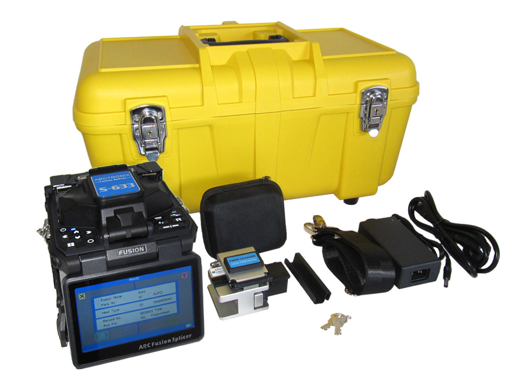 LWL glasfaser Spleißgerät Kernzentrierer 6-Motoren S633 Set mit Cleaver fttx
