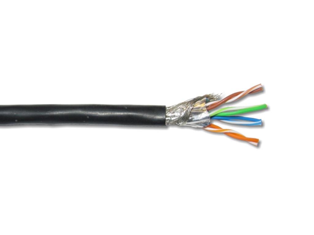 16m Cat.5E SFTP Patchkabel Meterware schwarz UC 300 HS26 Draka