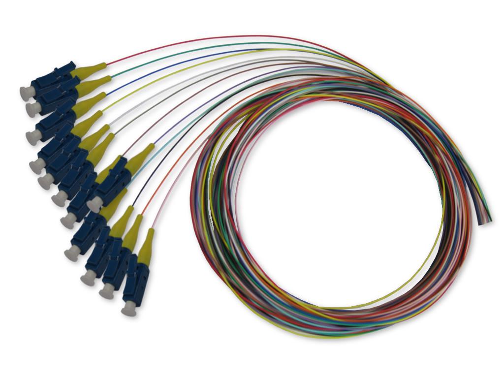LWL LC-Pigtail singlemode 9/125µm OS2, 2m, 12 farbig