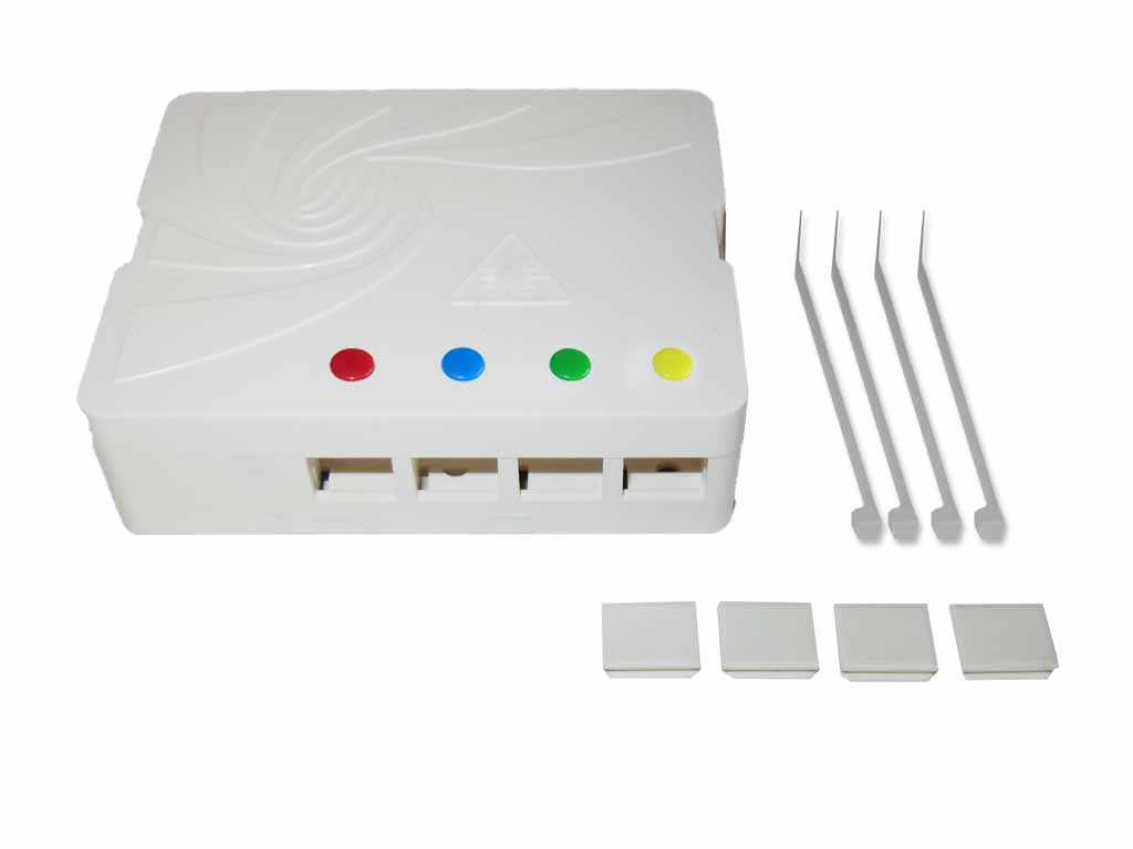 LWL FTTH Anschlussdose für 4x LC duplex oder 4x SC simplex unbestückt