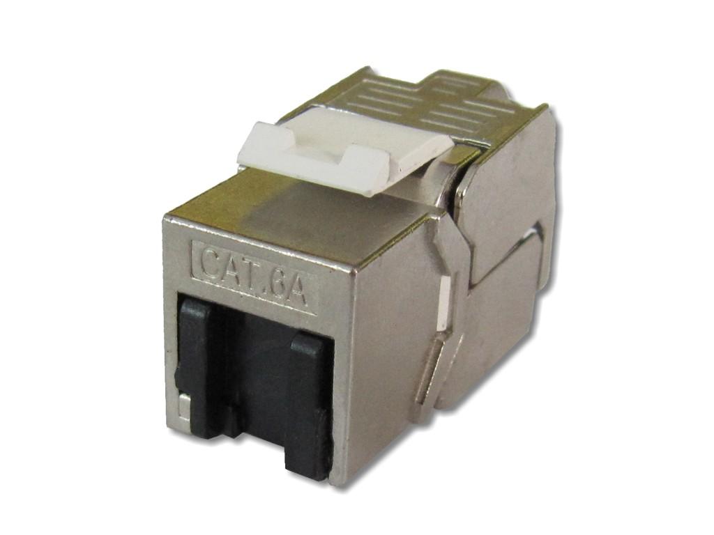 RJ45 Kat.6A Keystone Modul werkzeuglos, geschirmt mit Shutter
