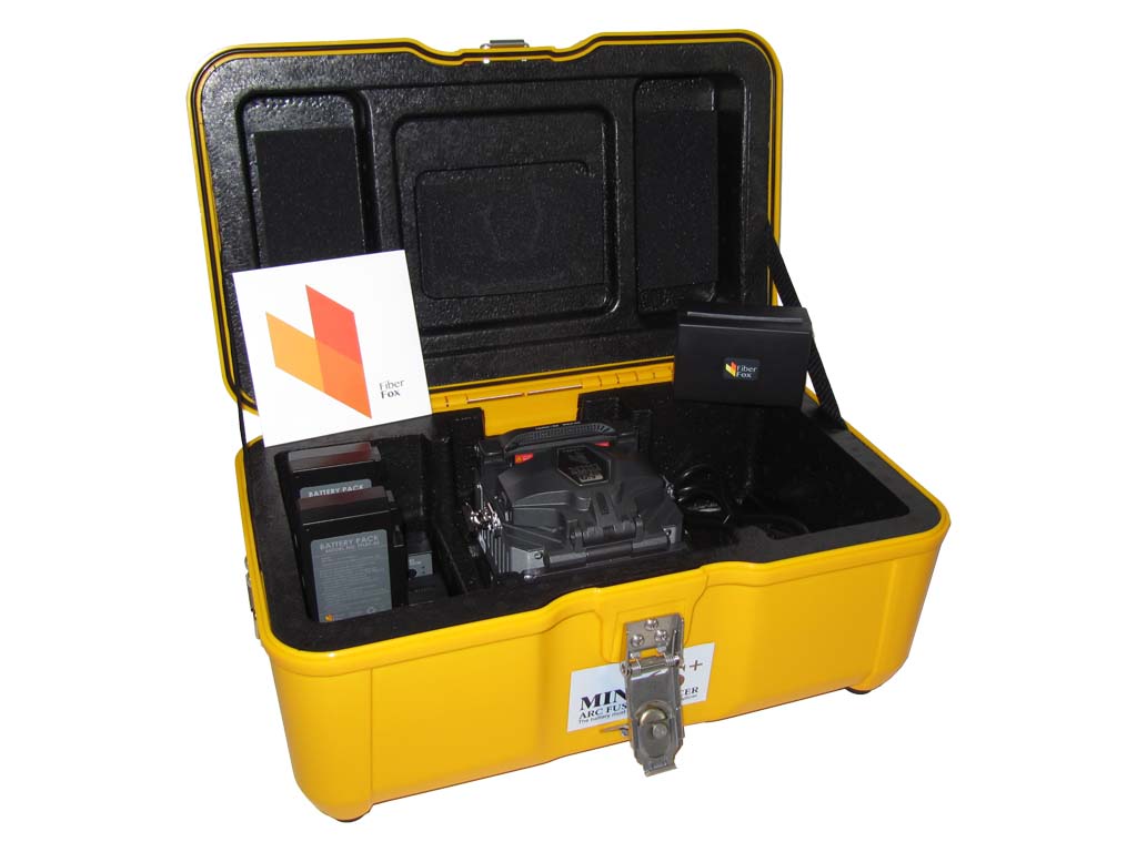 Fiberfox Mini 6S+ Kit Premium  LWL Spleißgerät - Premiumpaket Cleaver 2 Akkus Presse