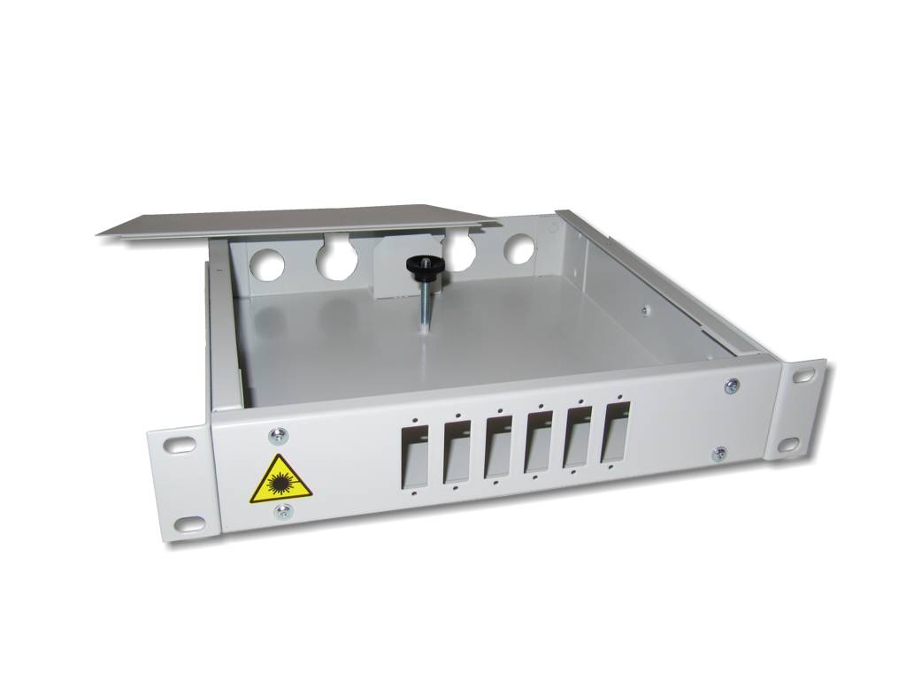 10" LWL patchpanel 1HE für 6 SC-duplex bzw. LC-Quad unbestückt