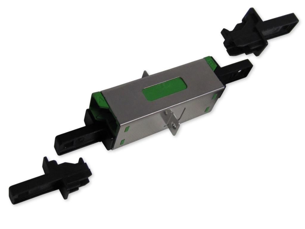 E2000/APC duplex compact Kupplung singlemode H&S grün