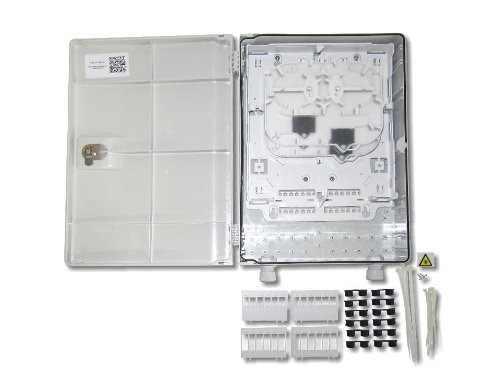 LWL FTTH Wandverteiler IP54 für 48 Fasern und 12 simplex duplex oder Quad Kupplungen
