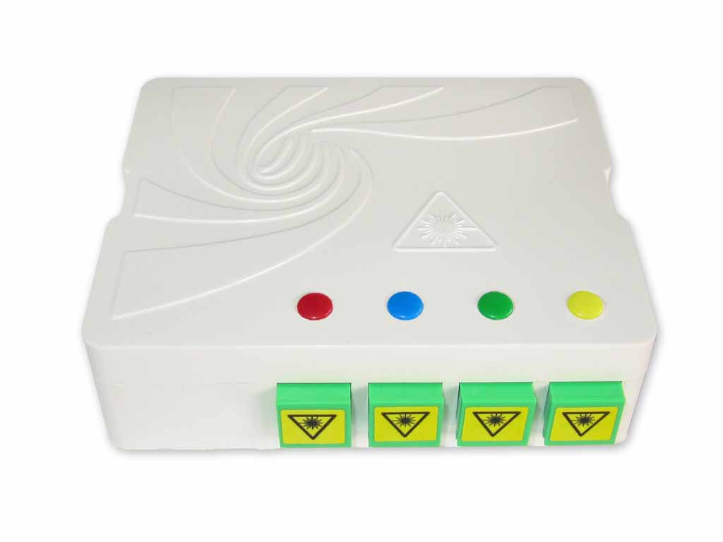 LWL FTTH Anschlussdose + 4 x SC APC simplex Kupplung mit Shutter